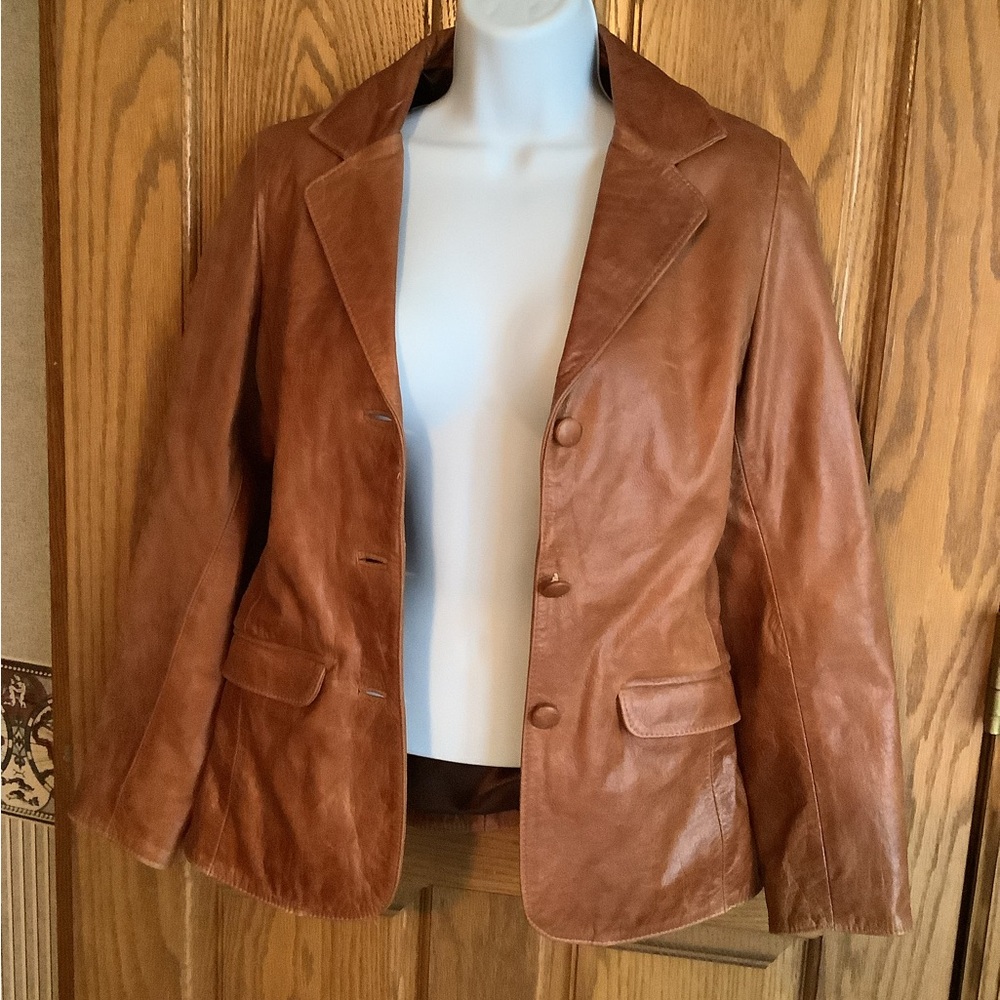 Genuine Leather Made in Argentina Aston blazer. Size 0